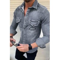 Turn-down Collar Button Thin Slim Single-breasted Jacket