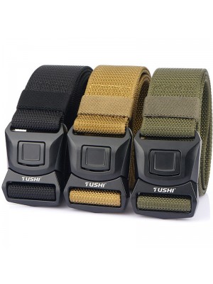 4 3CM Thickened Nylon Casual Belt Outdoor Leisure Automatic Buckle Adjustable Breathable And Wear  Resistant Sports Belt