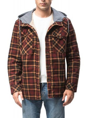 2021 NEW CASUAL FLEECE PLAID HOODIE JACKETS