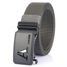 AWMN 3 8CM Automatic Buckle Men’s Inner Belt Pure Nylon With Metal Buckle Hollow Design For Outdoor Men