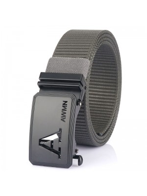 AWMN 3 8CM Automatic Buckle Men’s Inner Belt Pure Nylon With Metal Buckle Hollow Design For Outdoor Men