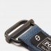 Men Canvas Letter Patch Double Ring Buckle Solid Color Tooling Casual Belt