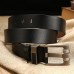 Men Genuine Leather Second  layer Cowhid Solid Color Alloy Pin Buckle Vintage Casual Business Belt