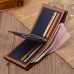 3 Pcs Men Genuine Leather Multi  card Slot Card Holder Wallet Automatic Buckle Jeans Suits Belt Shaver Valentine’s Day Gift Set