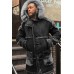 Mens Warm Suede Shearling Thicken Hooded Midi Coat