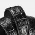 Men Genuine Leather Crocodile Pattern 125CM Ratchet Dress Belt Leopard Head Automatic Buckle Business Jeans Suits Cowhide Belt