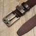 Men Genuine Leather Second  layer Cowhid Solid Color Alloy Pin Buckle Vintage Casual Business Belt